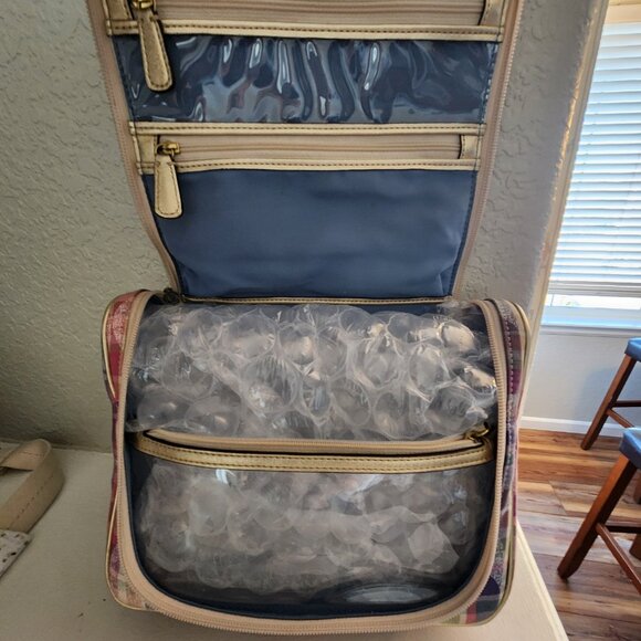 Like New Vintage Coach Poppy Daisy Madras Plaid Crossbody Bag ,Wallet Cosmetic - Picture 13 of 16